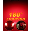 Qasim 44mm(1.73") LED Loop Bulb Bright Red,No-Polarity 12V 211-2 212-2