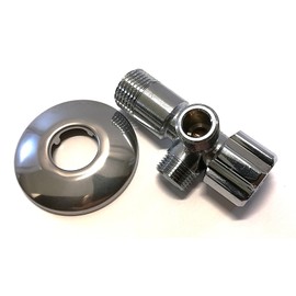 *WOW* Double Angle Valve Washbasin Wall Connection Regulating Valve 1/2 Inch x 3/8 Inch