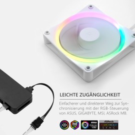 EZDIY-FAB ARGB LED Adapter for NZXT Fan, F120 AER RGB Fan, No NZXT Cam Hub Required, Compatible with Aura Fusion Mystic Light, Two in Package