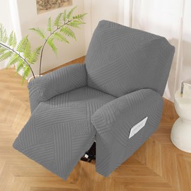 NORTHERN BROTHERS Oversized Recliner Cover, Stretch Recliner Covers That Stay in Place, Washable Lazy Boy Recliner Chair Covers, Furniture Protector Recliner Slipcovers, XL Large, Light Grey