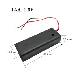 Lpdphanxfkx 1 X 1.5V AA Battery Holder with Switch and Cover, 6 Pcs Single AA Battery Holder with Leads Wires, Very Suitable for DIY