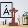 Wood Baptism Crosses Natural Texture Magnetic Standing Exquisite Polishing Carved