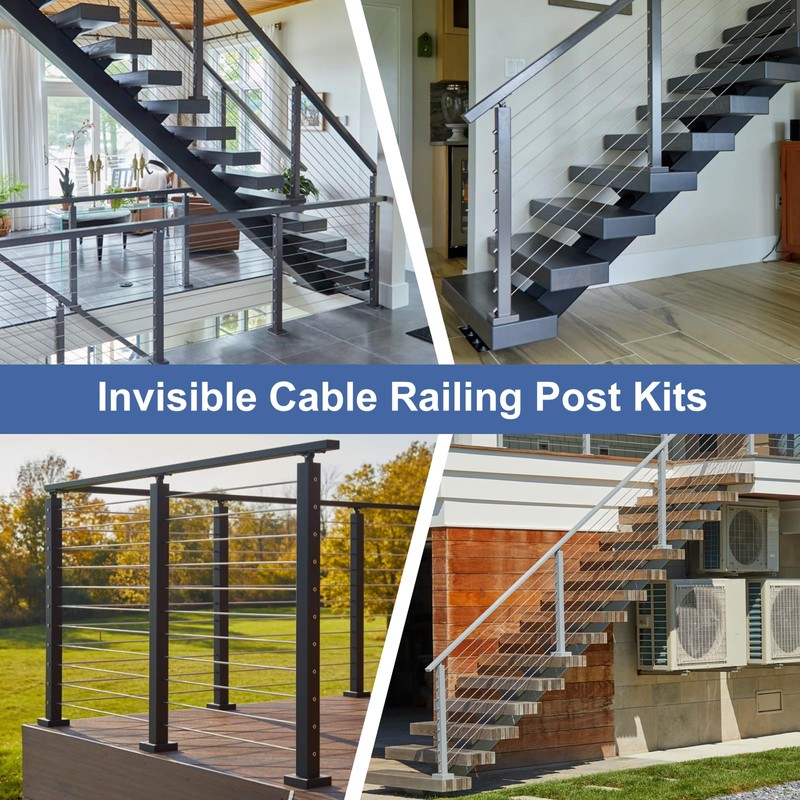 Gyykzz 20 Pack Invisible Cable Railing Kit, Marine Grade T316