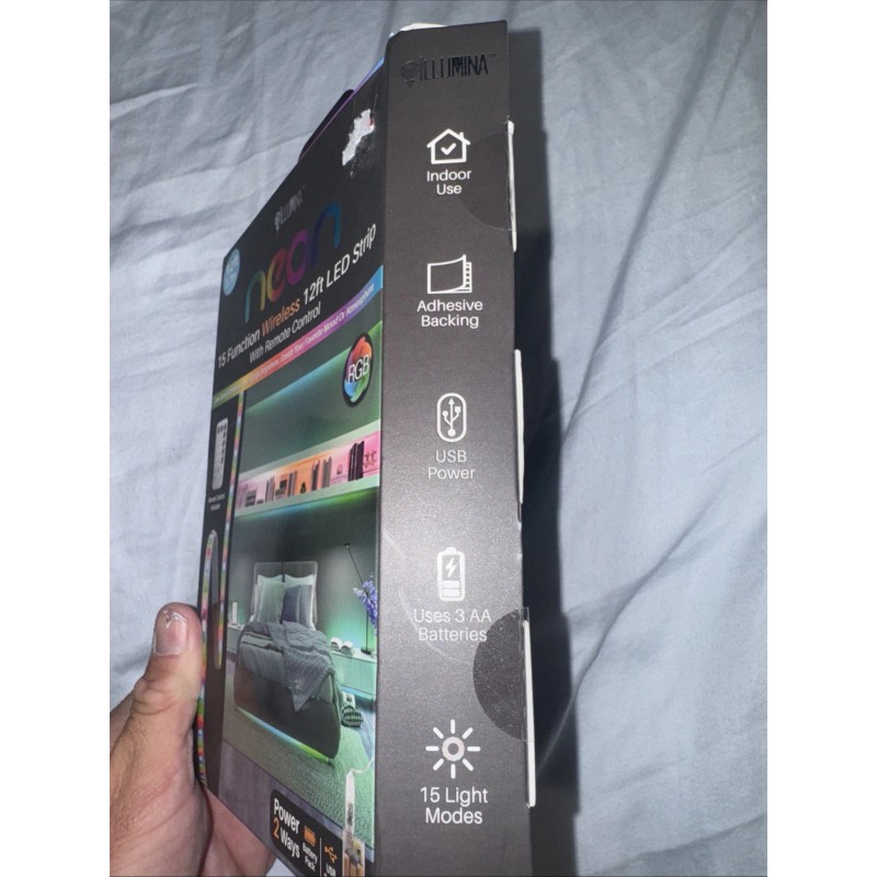 Illumina Neon Wireless LED Strip 12ft RGB with Remote Control