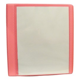 Carolina Pad Studio C 1 Inch Vinyl X-TRM Heavy Duty 3-Ring Binder with Pockets (Pink, 11 Inches x 11.5 Inches x 2 Inches, View Front)