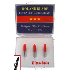 Roland 3-Pack Type Replacement Cemented Carbide Blade Set 45 Degree