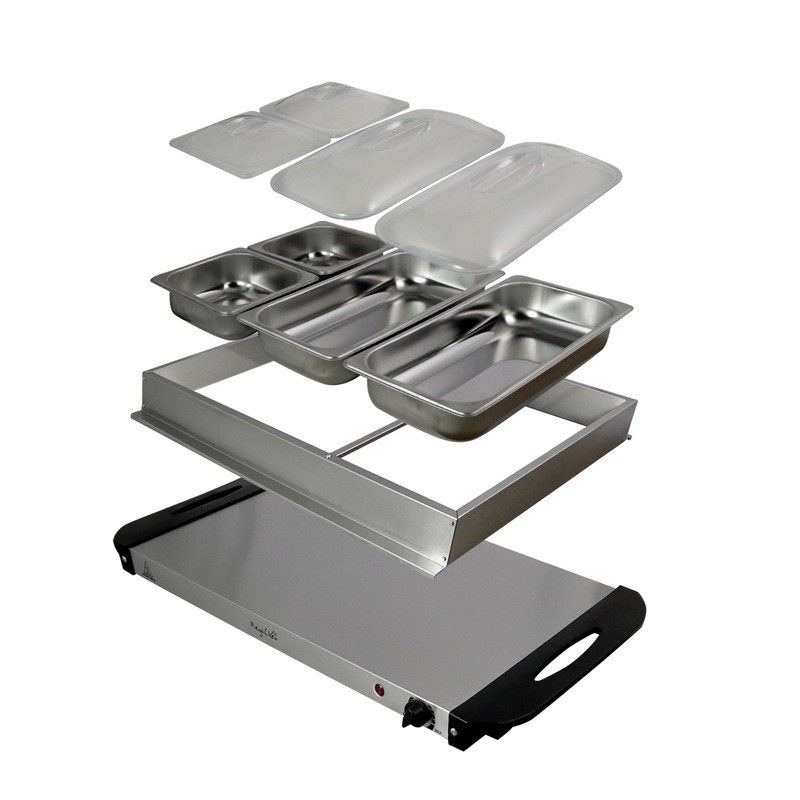 MegaChef Stainless Steel Housing Easy Clean Buffet Server & Food