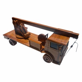 Mack MB400 Crane 1978 Mahogany Wood Desktop Model
