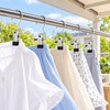20-Pack Stainless Steel Windproof Hanger Hooks with Adjustable Clips for