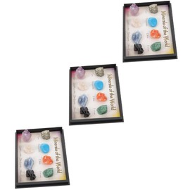 Gatuida 3sets Natural Specimen for Teaching and Decoration Unique Crystal Stones for Educational Use and Home Decor for Learning and Geological Studies