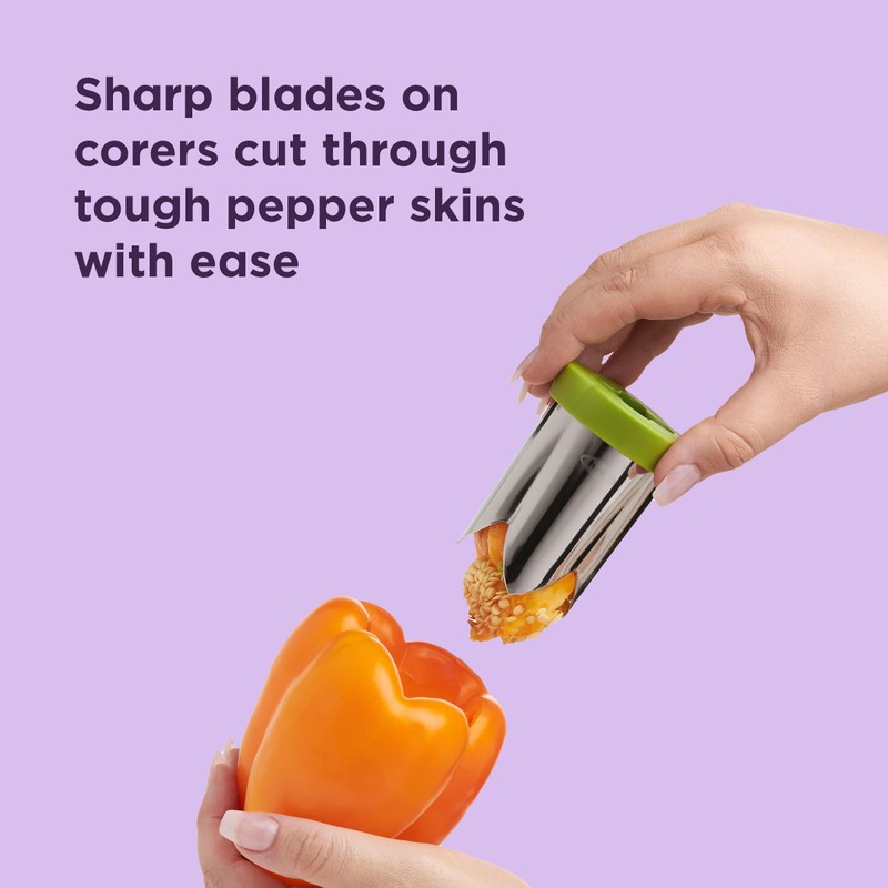 Chef'n QuickCore Pepper Plus Corer Set, 8 inches