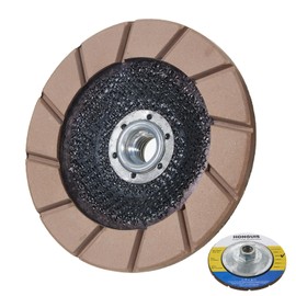 HONGUIS 5 inch Diamond Cup Grinding Wheel,5/8"-11 Arbor Ceramic Bond Grinding Wheels for Concrete Smoothing Polishing,50 Grit