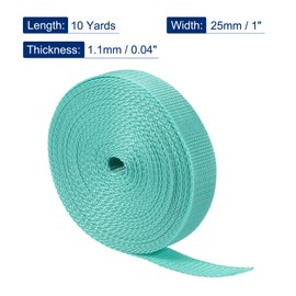 sourcing map Lightweight Polypropylene Webbing Strap 1" 10 Yards Water Blue Strapping Band for Outdoor