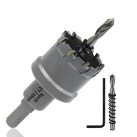 Rannb Hole Saw 1.5-inch/38mm Metal Hole Saw Carbide Tipped Hole Cutter with 2 Pilot Drill Bits for Cutting Stainless Steel Plate, Iron, Copper, Brass