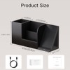 LADSTAG Vegan Leather Desk Organizer with Phone Stand