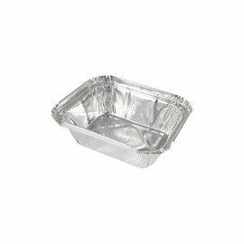 Aluminium Foil Food Containers with Lids Silver Tin Foil 250ML Catering Containers Takeaway Tubs Cooking Baking Meal Prep Takeout Roasting Freezing Food Storage Foil Pans (200 Pcs, NO 1)