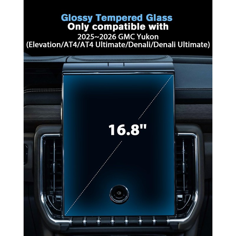 For 2025~2026 GMC Yukon (Elevation/AT4/AT4 Ultimate/Denali/Denali Ultimate) Screen Protector 16.8