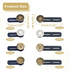 Set of 8 Button Extender Pants Waist Extender for Men Women Dresses Shirts Pan Extender
