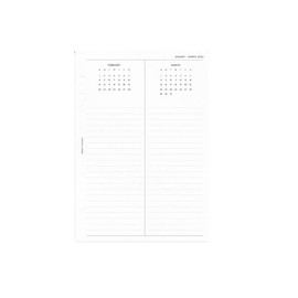 Cloth & Paper 2026 Year Overview Planner Inserts| A5 Size 5.8 x 8.3 Inches | 6 Hole Punched Planner Refills | Monthly + Quarterly Planning | Goals, Notes, Mini Calendars | Thick Heavyweight Paper