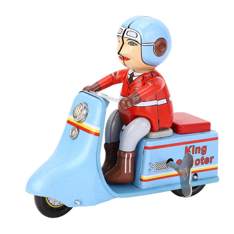 Clockwork Scooter Motorcycle Retro Decorative Metal Wind Up Motorcycle Mechanical