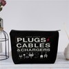 Plugs Cables & Chargers - Makeup Bag for Women Travel