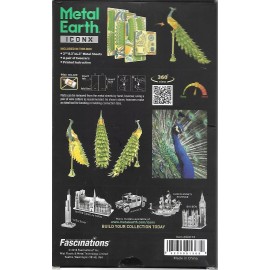 Fascinations ICONX PEACOCK 3D Laser Cut Steel Metal Earth Model Kit ICX112