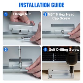 ECO-WORTHY 4 Units Solar Panel Mounting Brackets,Z Bracket Sets Lightweight Aluminum Corrosion-Free for RV, Trailer, Boat, Yachs, Wall and Other Off Gird Roof