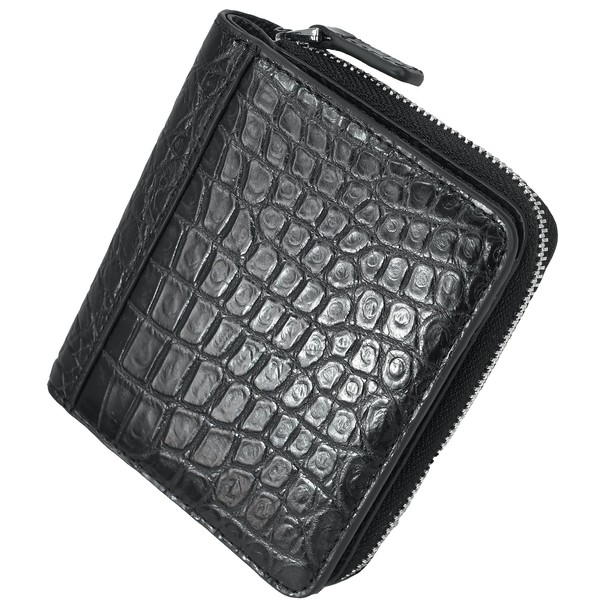 Bliss Leather Genuine Crocodile Mini Wallet, 2 Compartments, Luxury, Compact,
