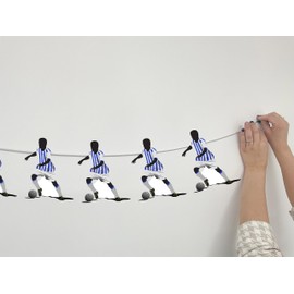 AK Giftshop Football Player Blue and White Striped Bunting Party Decorations - 12pcs / 2.5m Ribbon