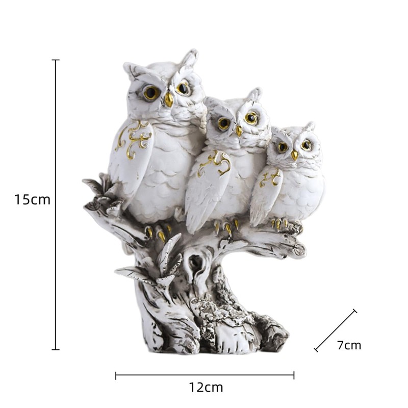 Owl Figurines,Cute Owl Statue,Small Decor Items,Sculpture Ornament for Home Office