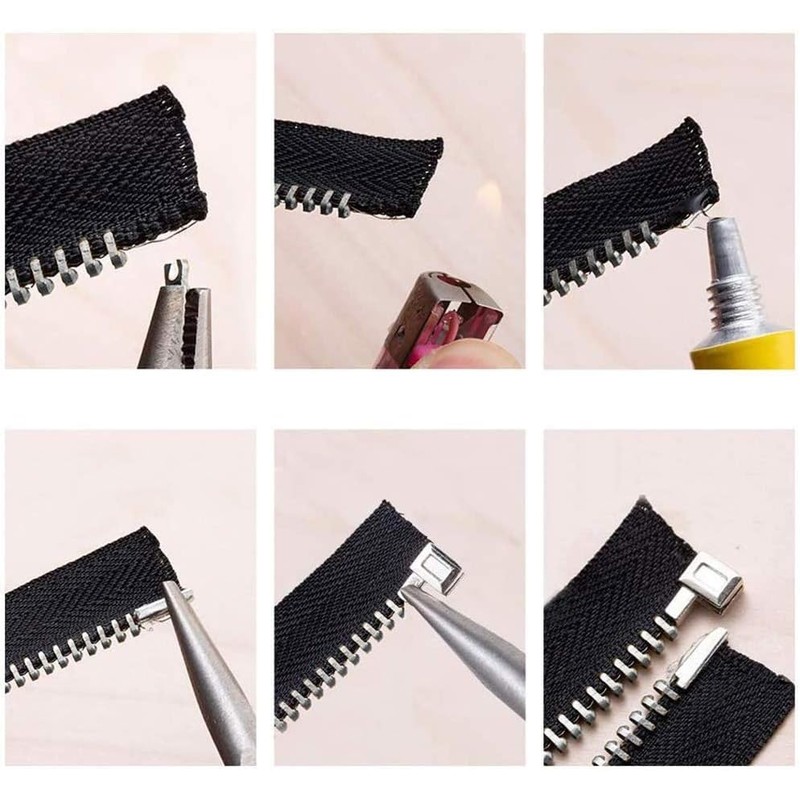 LHZHLE Zipper Repair Kit Replacement: 81Pcs #3#5#8#10 Zipper Stop -