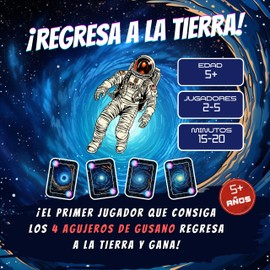 Space Adventure Family Game, Fun Game, Card Game for Children Aged 5 and Up, Simple Rules, Family Games