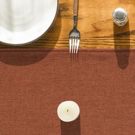 Camino de mesa Artoid Mode color naranja oxidado, para otoño, Acción de Gracias, lavable, decoración de mesa de comedor para decoración del hogar, fiesta, 13 x 36 pulgadas