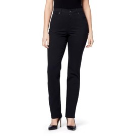 Gloria Vanderbilt womens Amanda Classic High Rise Tapered Jeans, Black, 6P US