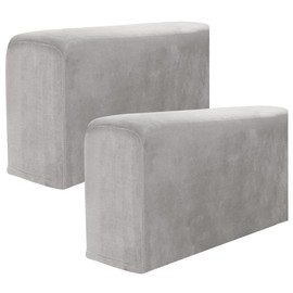 Armrest Covers 2pcs Universal Armchair Covers Non-Slip Sofa Armrest Protector Soft Warm Couch Arm Rest Covers Furniture Protector(Light Grey)