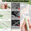 YEQIN 3PCS 2 in 1 Needle Threader Seam Ripper, Upgraded