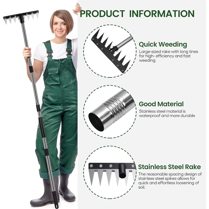 Stainless Steel Weeding Tool Long Handle – Heavy Duty Root