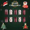 BABALAL Press On Nails Medium Square Fake Nails - Burgundy