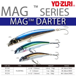 Yo-Zuri Mag Darter (F) 105 millimetri 4-1 / 8 "Lure Mullet Floating Diver