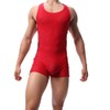 Juflam Men's Wrestling Singlet Athletic Leotard Bodysuit Gym Sportswear Undershirt