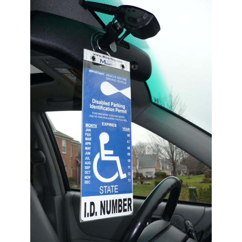 MirorTag Gold - Handicap Placard Holder by JL Safety. A