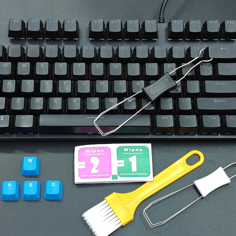 Atdcoek Keycap Puller Switch Pluller with Keyboard Cleaning Brush for