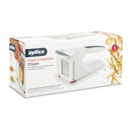 Zyliss E910025 Potato and Vegetable Chipper, Plastic/Stainless Steel, White, Manual Handheld Chipper for Potato Chipper/Vegetable Chipper, Dishwasher Safe