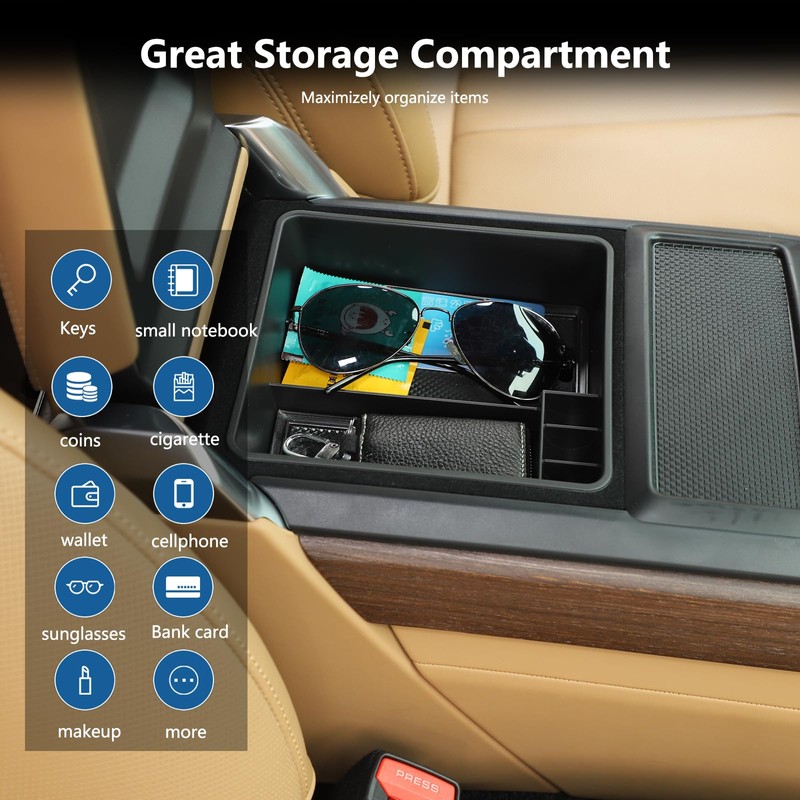 Bekantogy Car Armrest Storage Box Tray Compatible with Land Rover