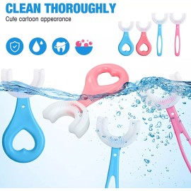 4Pcs U-Shape Toothbrush Baby Oral Care Soft Silicone Brush Cleaning 2-6/6-12 Kid