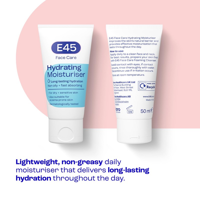 E45 E45 Face Moisturiser – Hydrating Face Cream for Long-Lasting