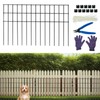 confote 24"x15" No Dig Animal Barrier Fence, 10 Pack Black