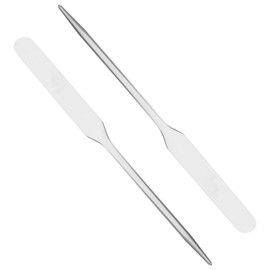 Healeved 2pcs Stainless Steel Makeup Mixing Spatula Professional Cosmetic Stirring Rod for Foundation Nail Art and Painting Easy to Clean for Home and Beauty Shop Use