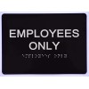 CAADASigns.com Employees ONLY Sign Black (Aluminium, Black/Silver,S