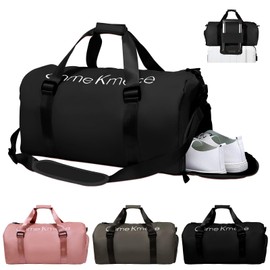 KYYLZ Sporttaschen für Damen und Herren,Reisetasche und Handtaschen,Sporttasche mit Schuhfach und Nassfach,Schwimmtasche Weekender Trainingstasche Tasche für Gym Fitness Urlaub Übernachtung Schwarz